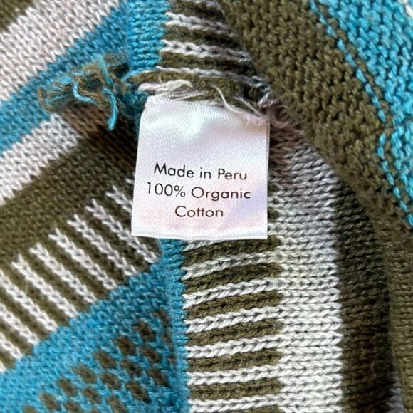 Indigenous Cardigan Sweater Open Front Waterfall Organic Cotton Womens Small - Picture 7 of 9
